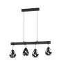 Eglo Suspension Luminaire Townshend 7 Acier Bois Noir | IP20 - Convient pour 4x E27 