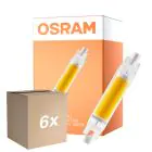 Voordeelpak 6x Osram LED Slim Line R7S LED R7S 78mm Helder 4.5W 470lm - 840 Koel Wit | Vervangt 40W